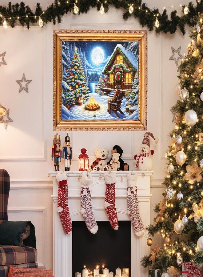 Halovin 500 Piece Christmas Puzzles for Adults,Fun Winter Theme Jigsaw Puzzles Presents,Adults Challenging Perfect for Game Nights,Xmas Creative Artwork Wall Art Home Decor - Image 3